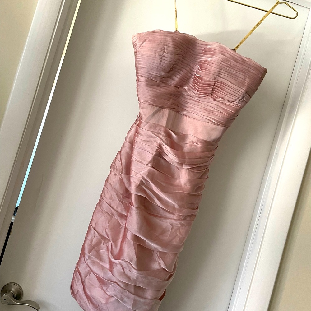 Monique Lhuillier Bridesmaids Dress in Blush Pink Rose
